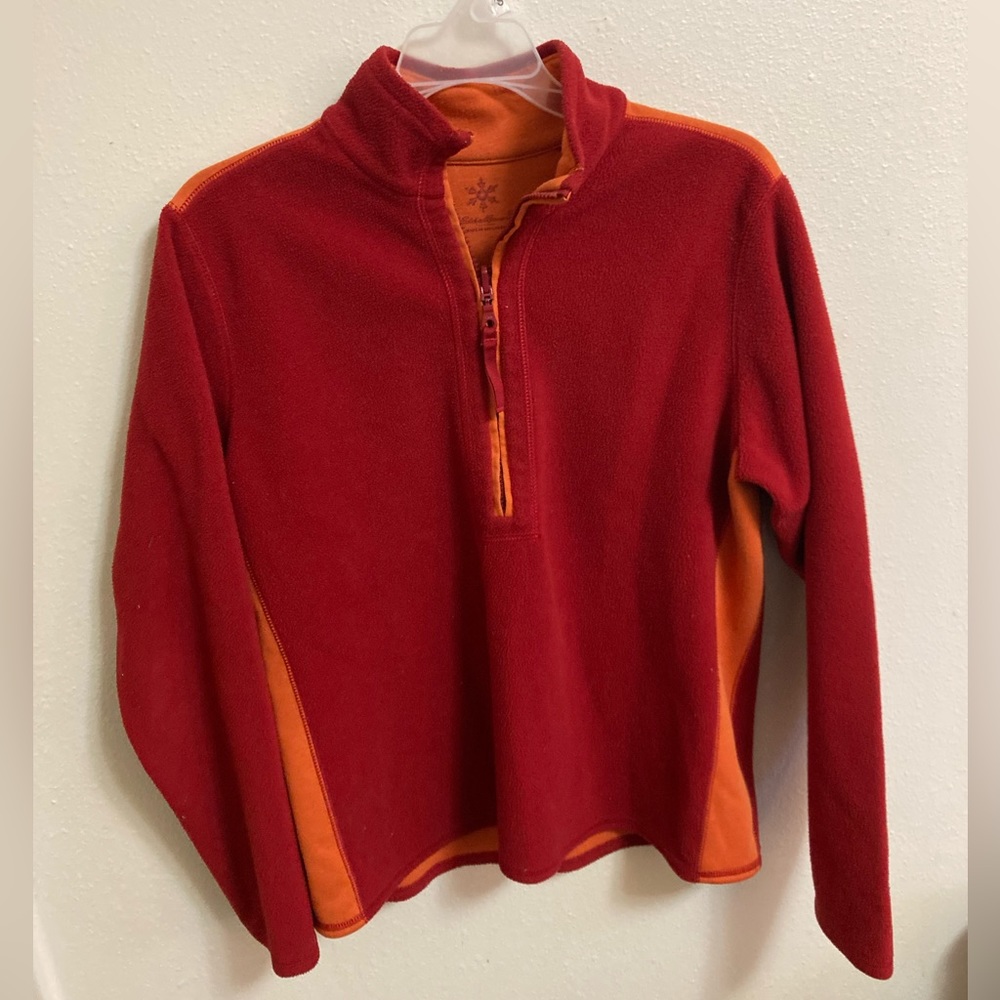 Eddie Bauer fleece pullover quarter zip